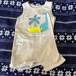 Carter's Gray Dinosaur One Piece